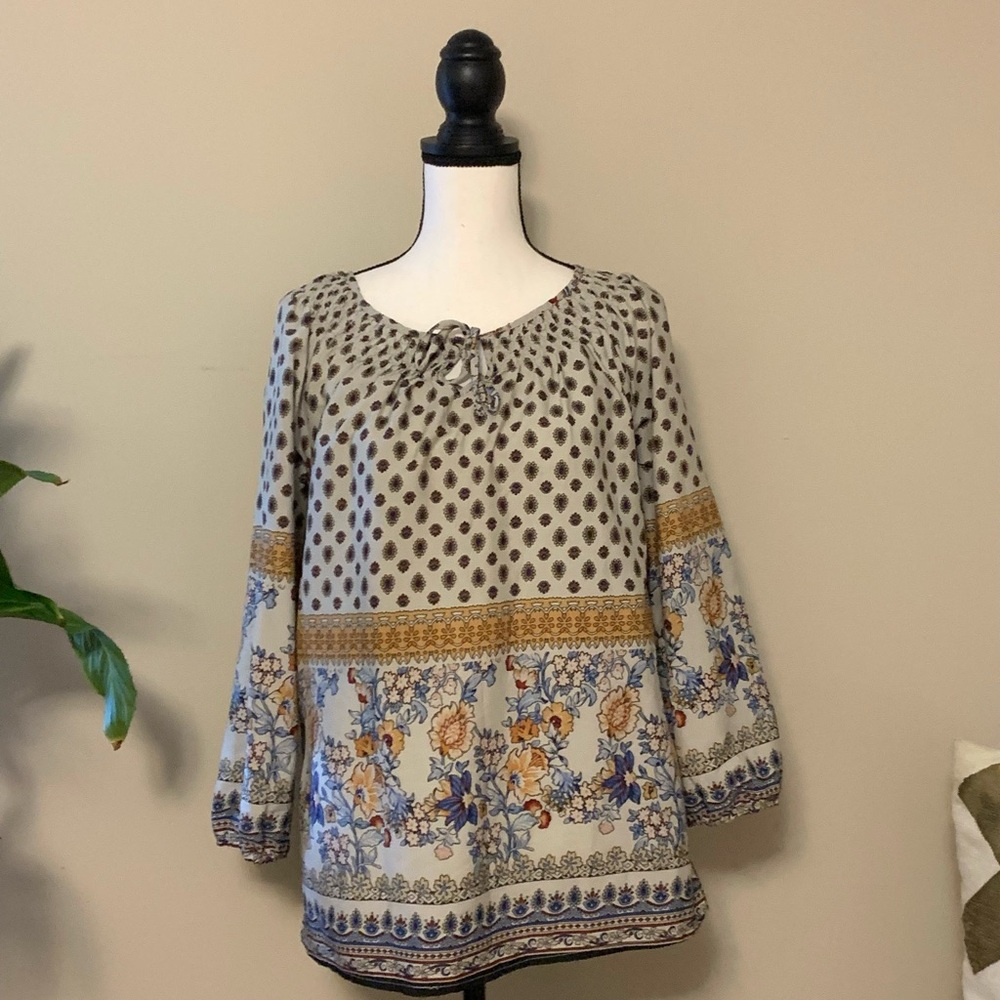 D O N A T E D 
Tantrums bohemian style floral Patterned Women's sz large EUC B63